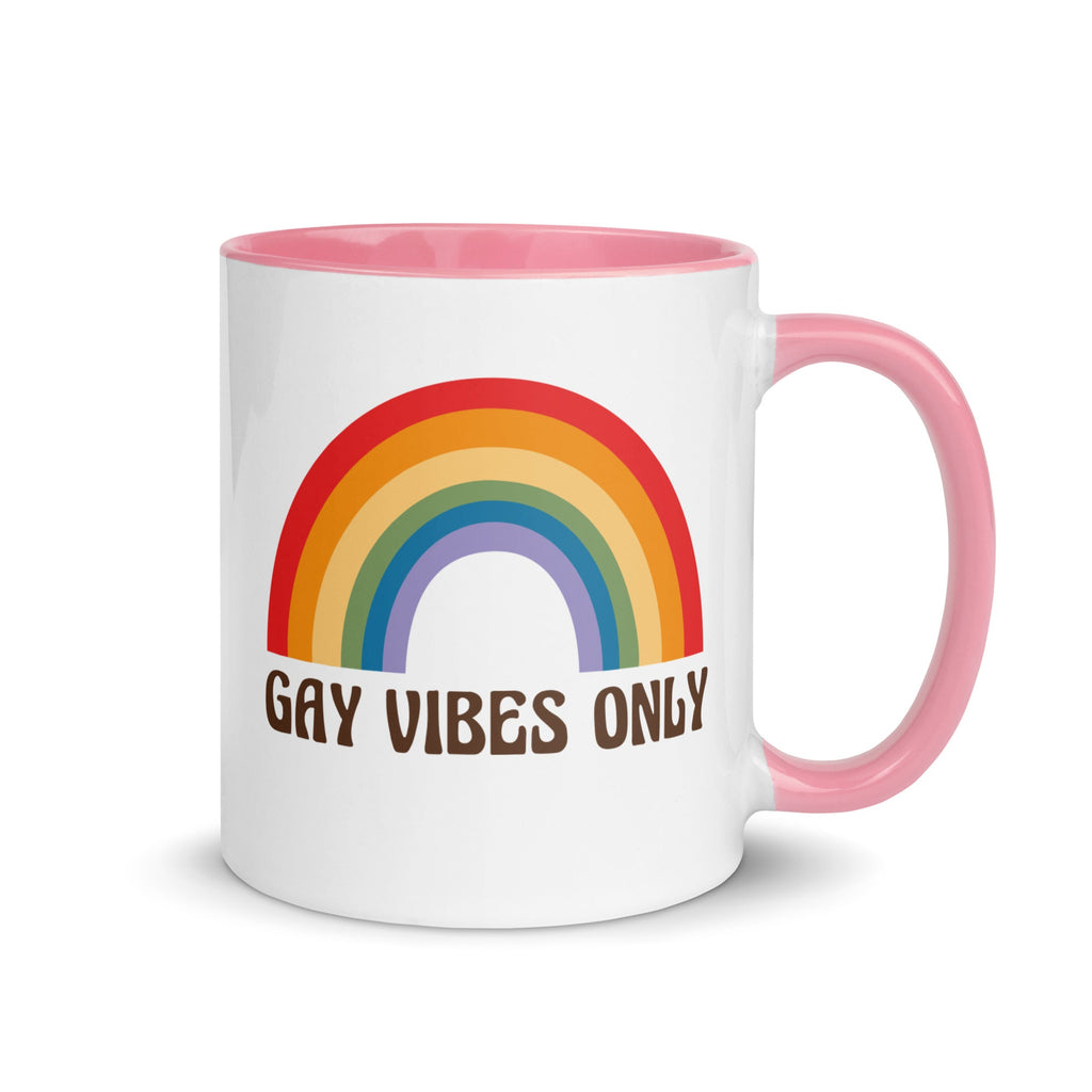 Gay Vibes Only Mug - Pink - LGBTPride.com