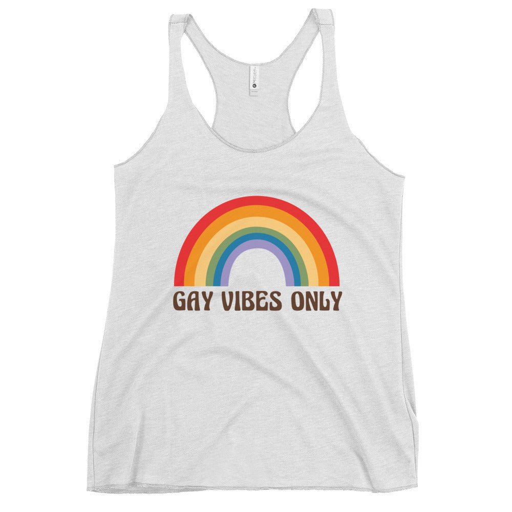 Gay Vibes Only Women's Tank Top - Heather White - LGBTPride.com
