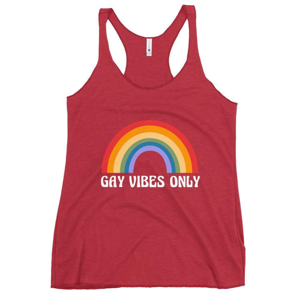 Gay Vibes Only Women's Tank Top - Vintage Red - LGBTPride.com