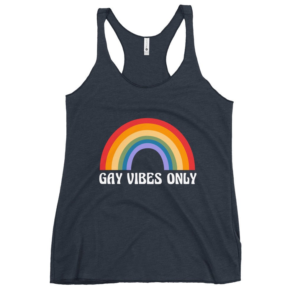 Gay Vibes Only Women's Tank Top - Vintage Navy - LGBTPride.com