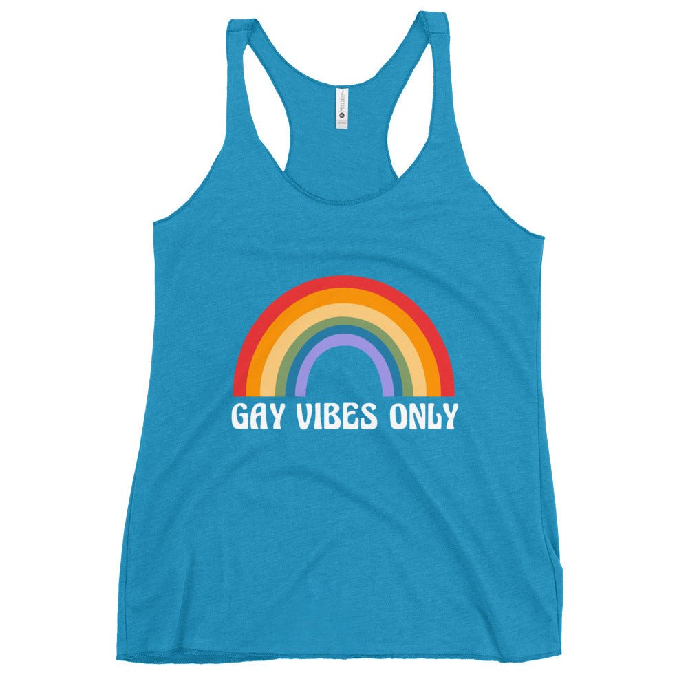Gay Vibes Only Women's Tank Top - Vintage Turquoise - LGBTPride.com