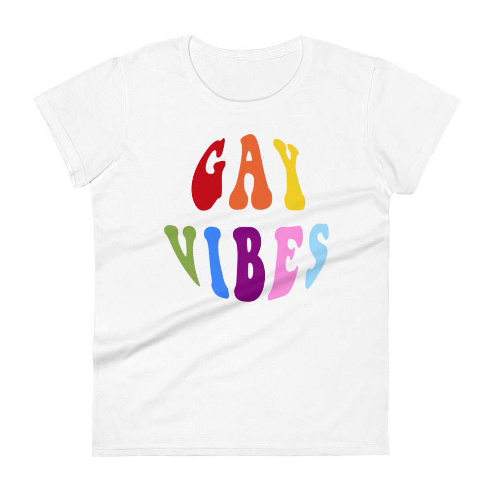 Gay Vibes Women's T-Shirt - White - LGBTPride.com