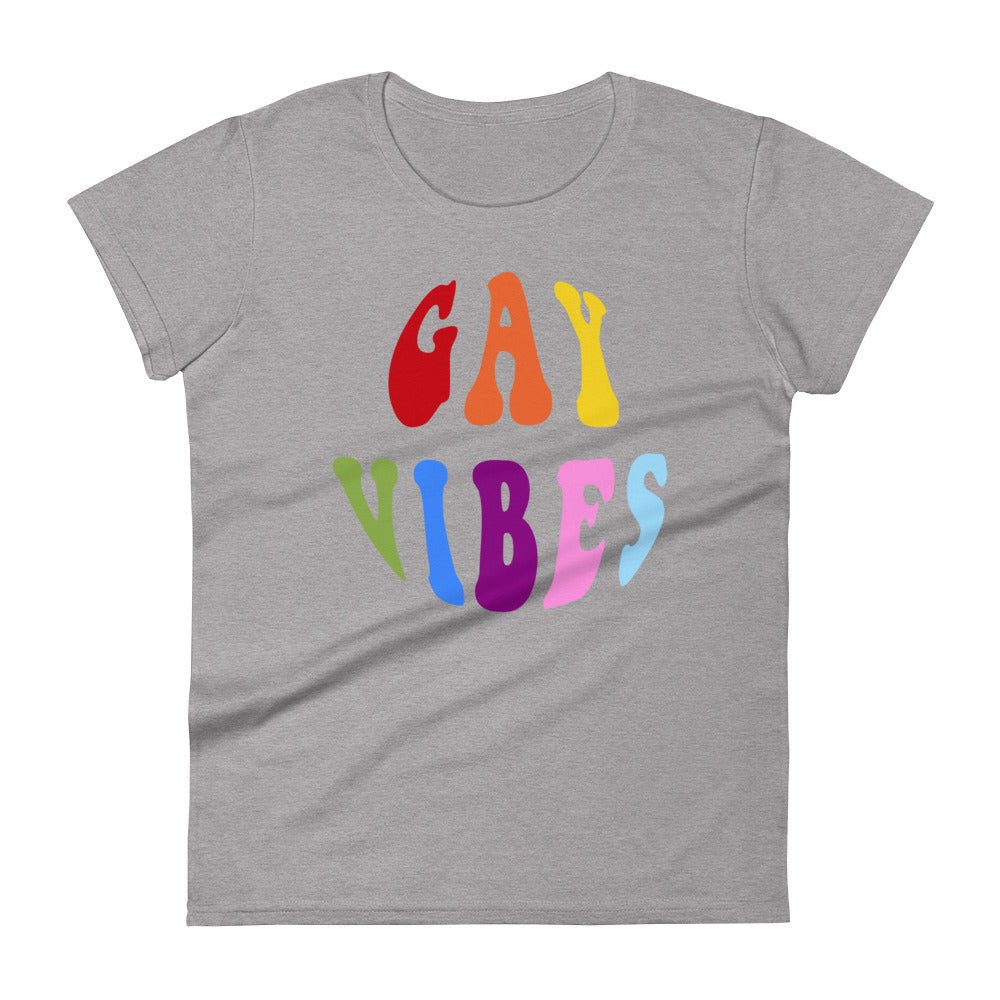 Gay Vibes Women's T-Shirt - Heather Grey - LGBTPride.com