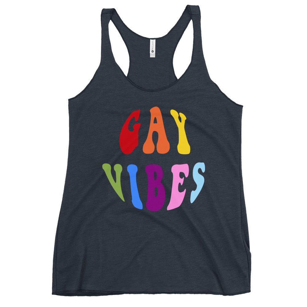 Gay Vibes Women's Tank Top - Vintage Navy - LGBTPride.com