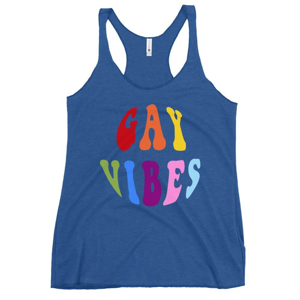 Gay Vibes Women's Tank Top - Vintage Royal - LGBTPride.com