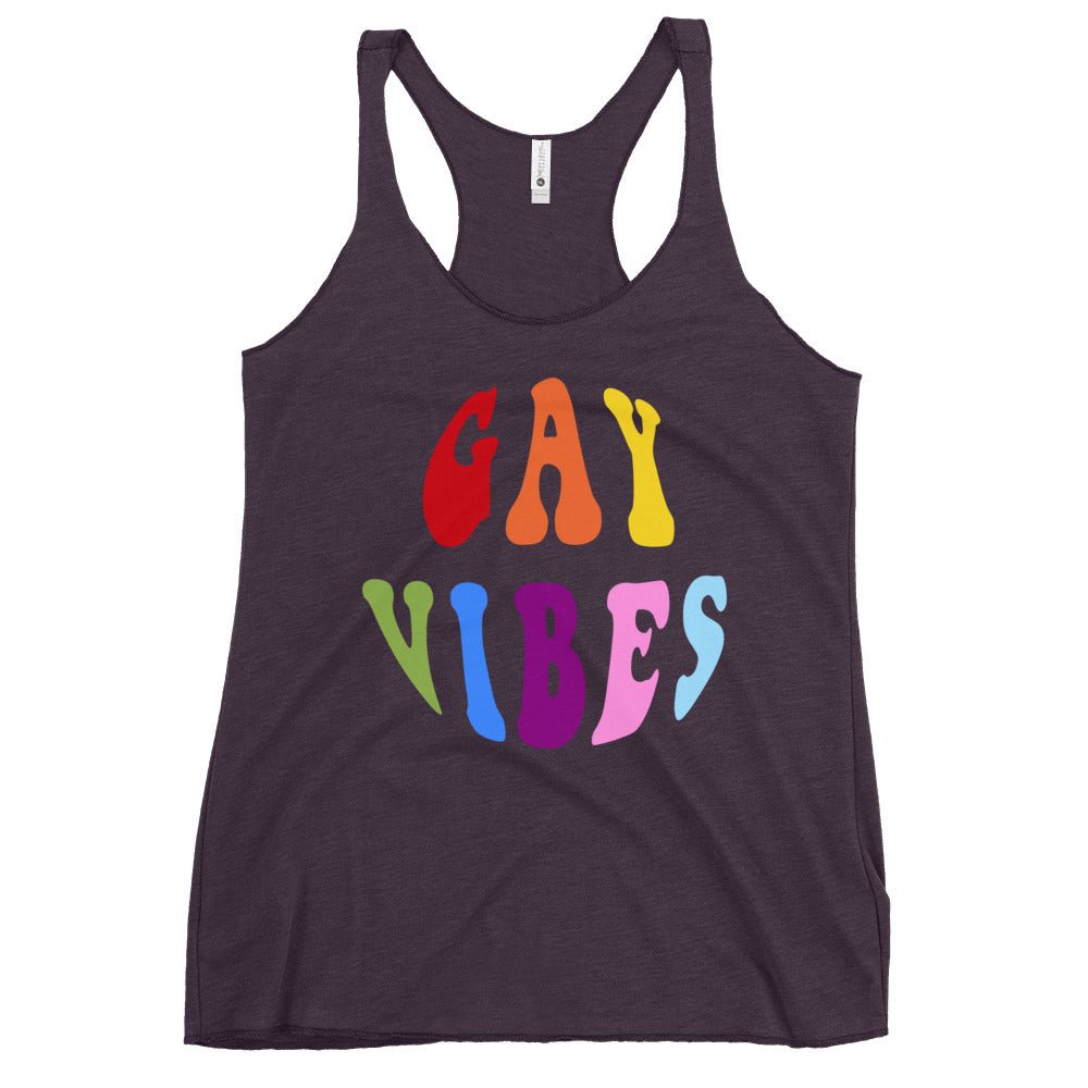 Gay Vibes Women's Tank Top - Vintage Purple - LGBTPride.com