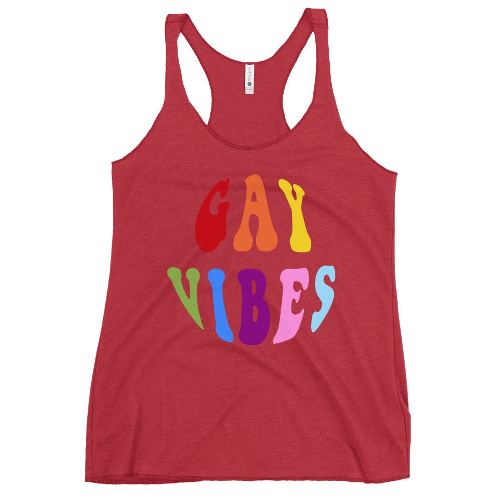 Gay Vibes Women's Tank Top - Vintage Red - LGBTPride.com