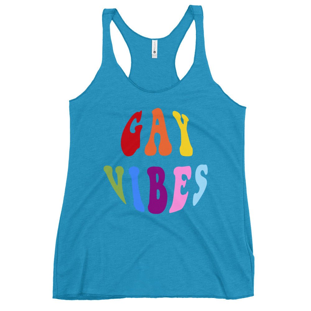 Gay Vibes Women's Tank Top - Vintage Turquoise - LGBTPride.com