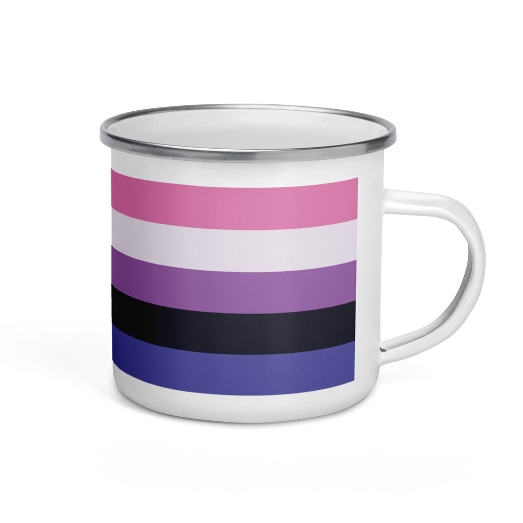 Genderfluid Pride Flag Enamel Mug - LGBTPride.com