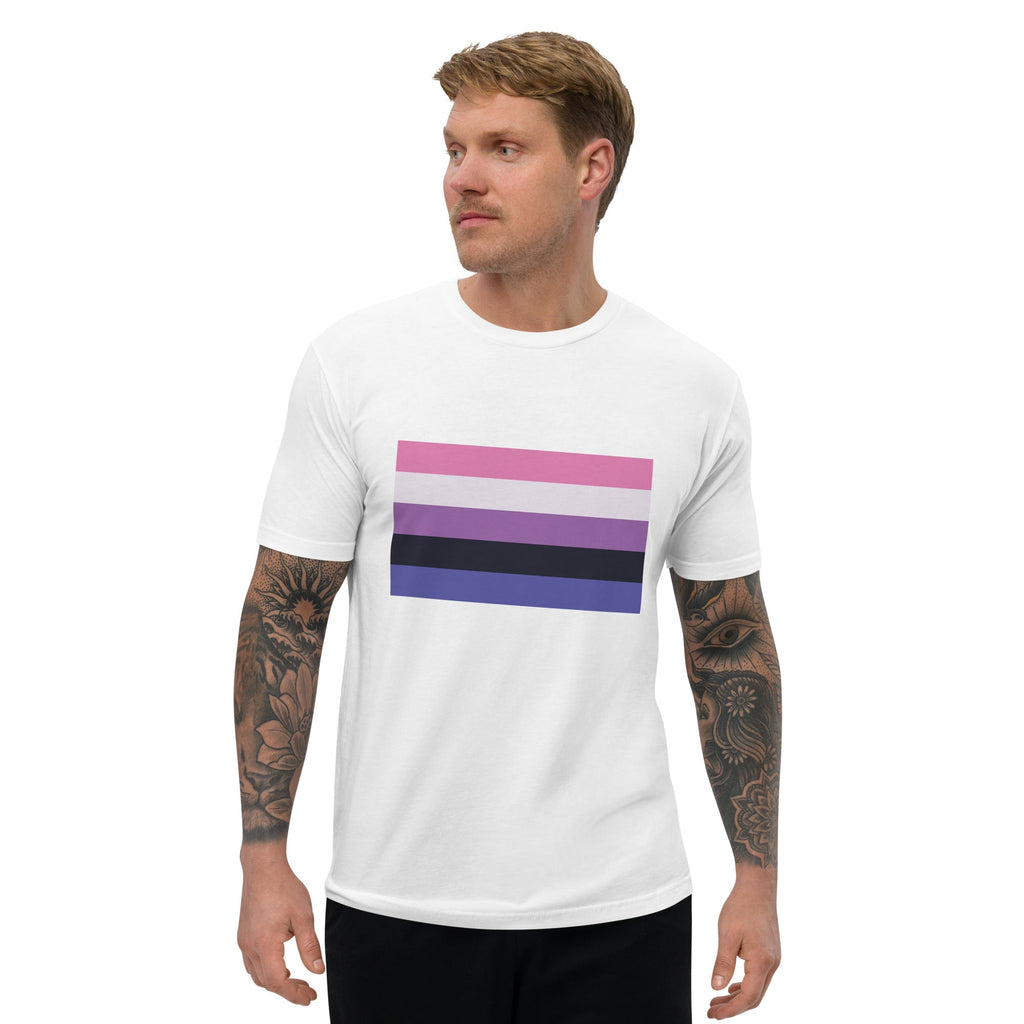 Genderfluid Pride Flag Men's T-shirt - White - LGBTPride.com