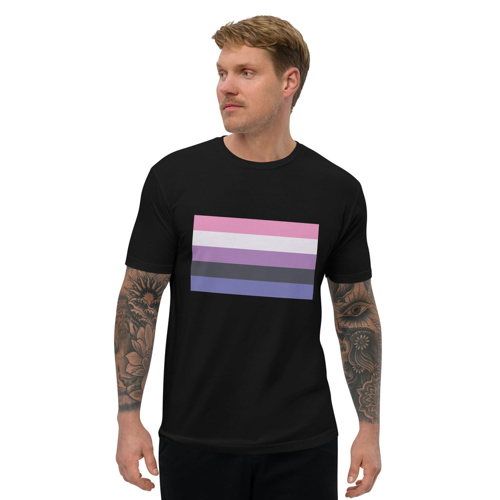 Genderfluid Pride Flag Men's T-shirt - Black - LGBTPride.com