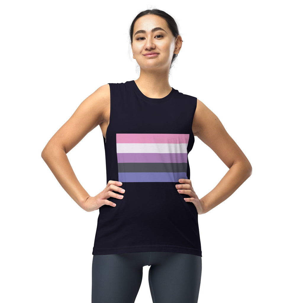 Genderfluid Pride Flag Tank Top - Navy - LGBTPride.com
