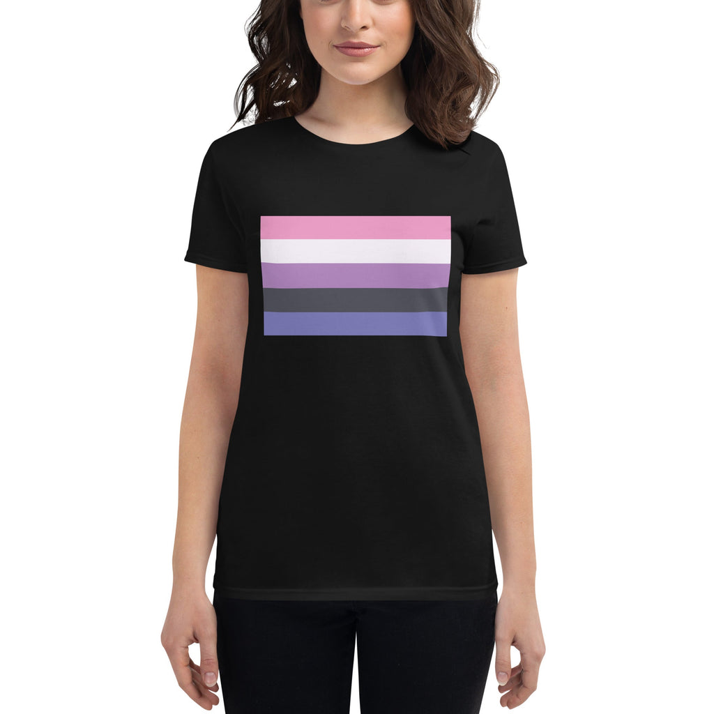 Genderfluid Pride Flag Women's T-Shirt - Black - LGBTPride.com