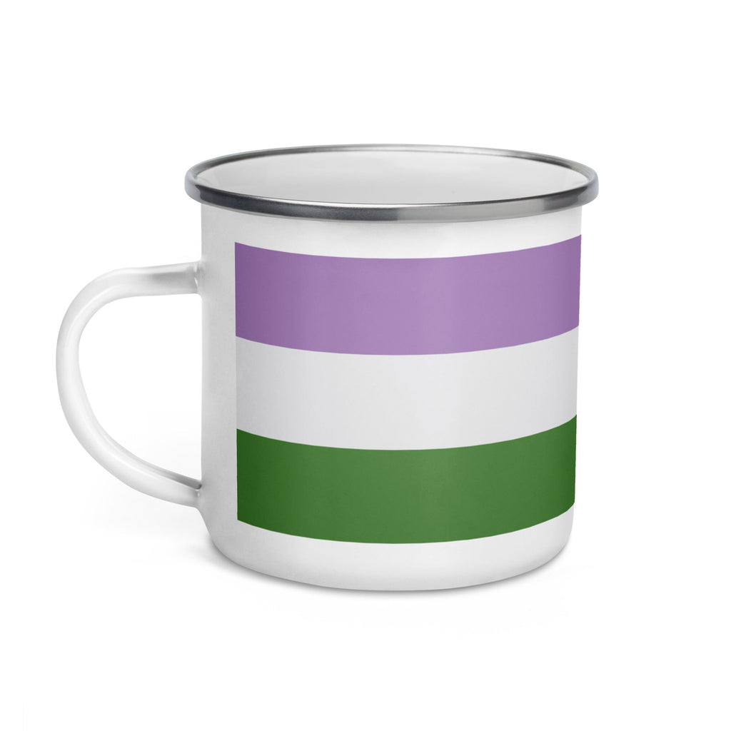 Genderqueer Pride Flag Enamel Mug - LGBTPride.com