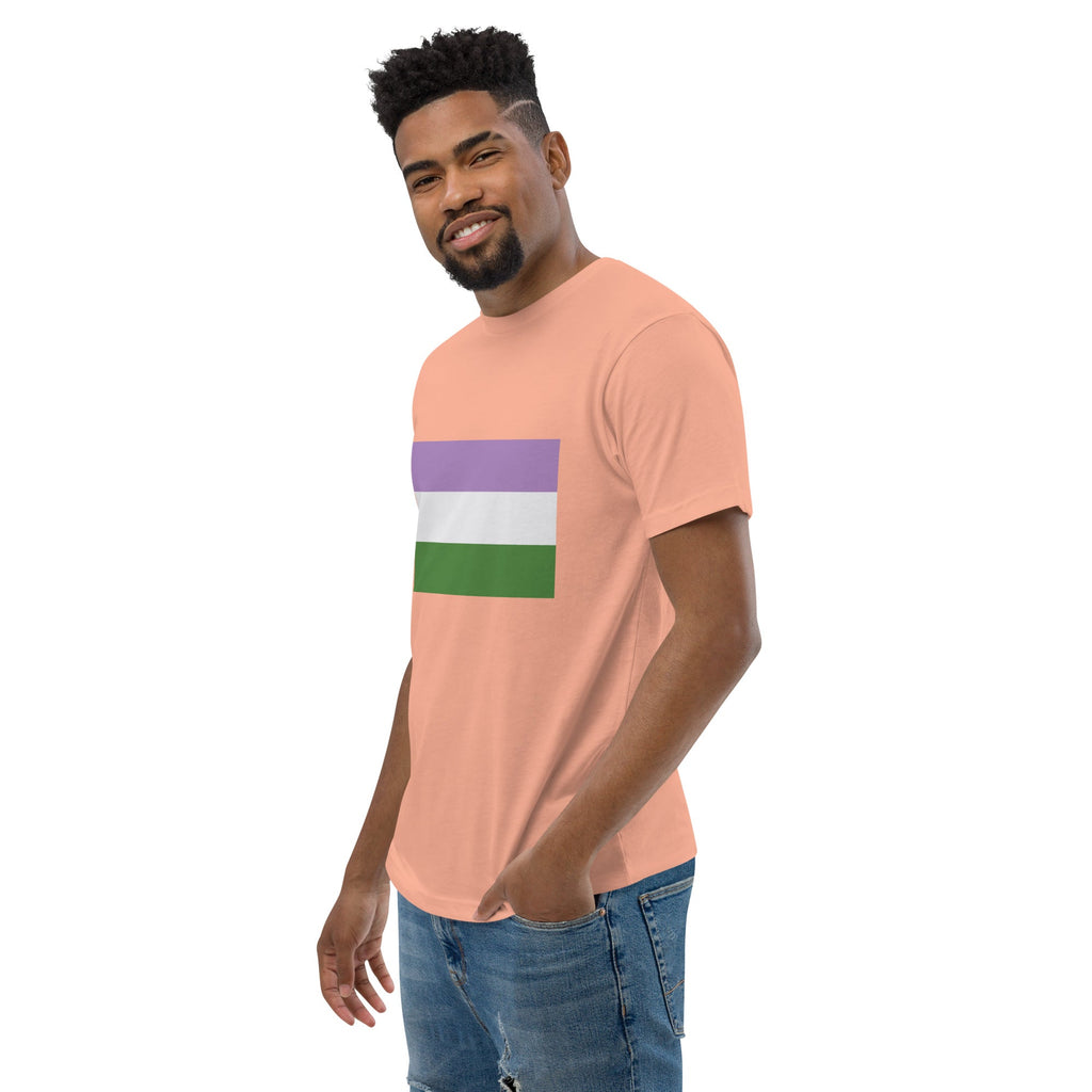Genderqueer Pride Flag Men's T-shirt - Desert Pink - LGBTPride.com