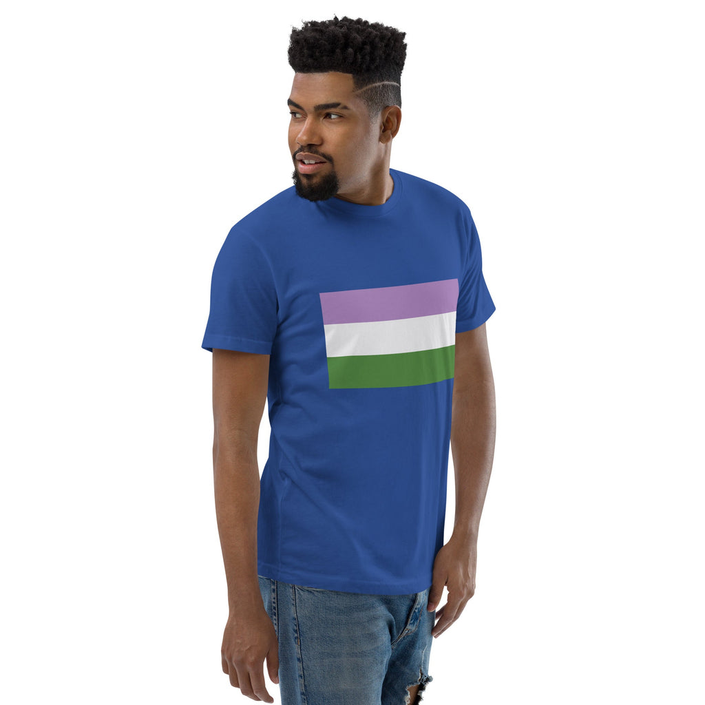 Genderqueer Pride Flag Men's T-shirt - Royal Blue - LGBTPride.com