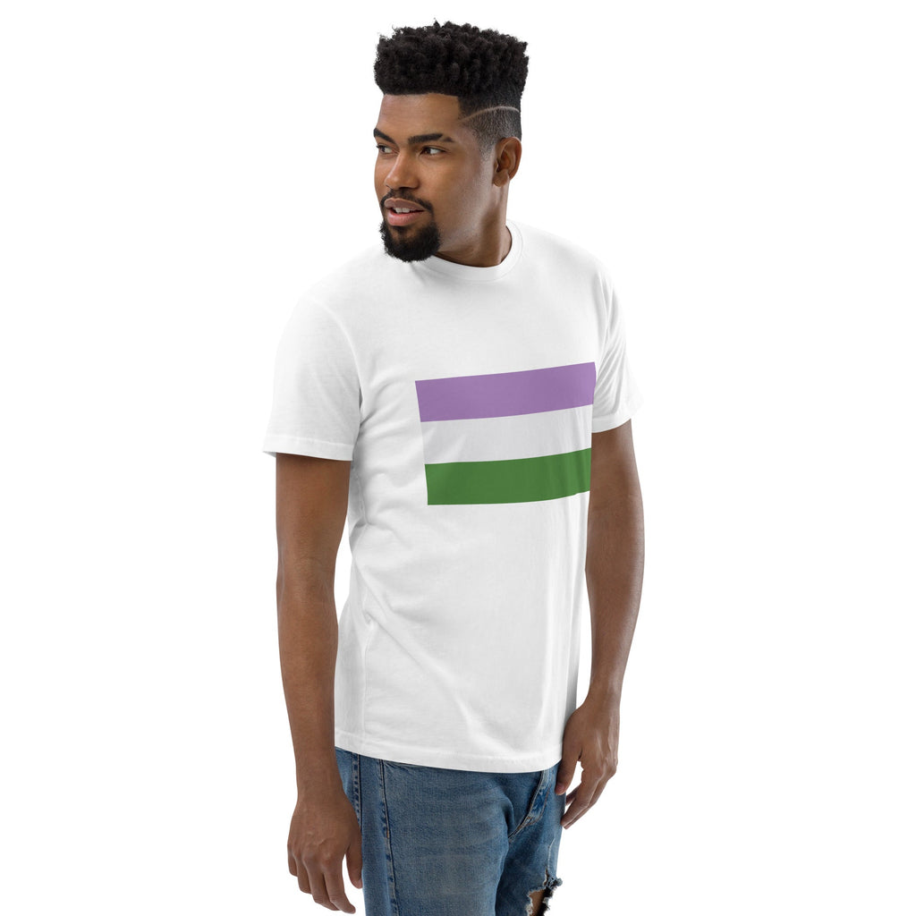 Genderqueer Pride Flag Men's T-shirt - White - LGBTPride.com