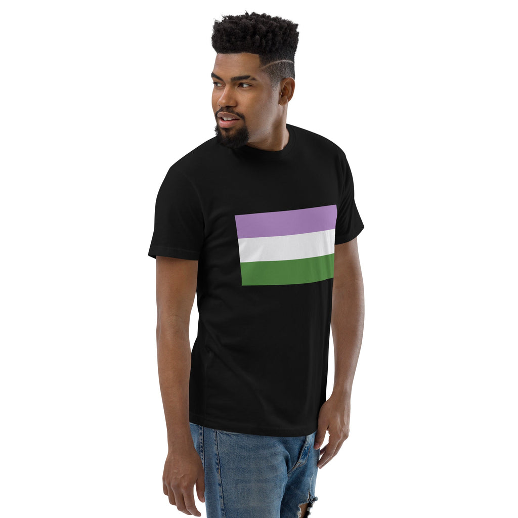 Genderqueer Pride Flag Men's T-shirt - Black - LGBTPride.com