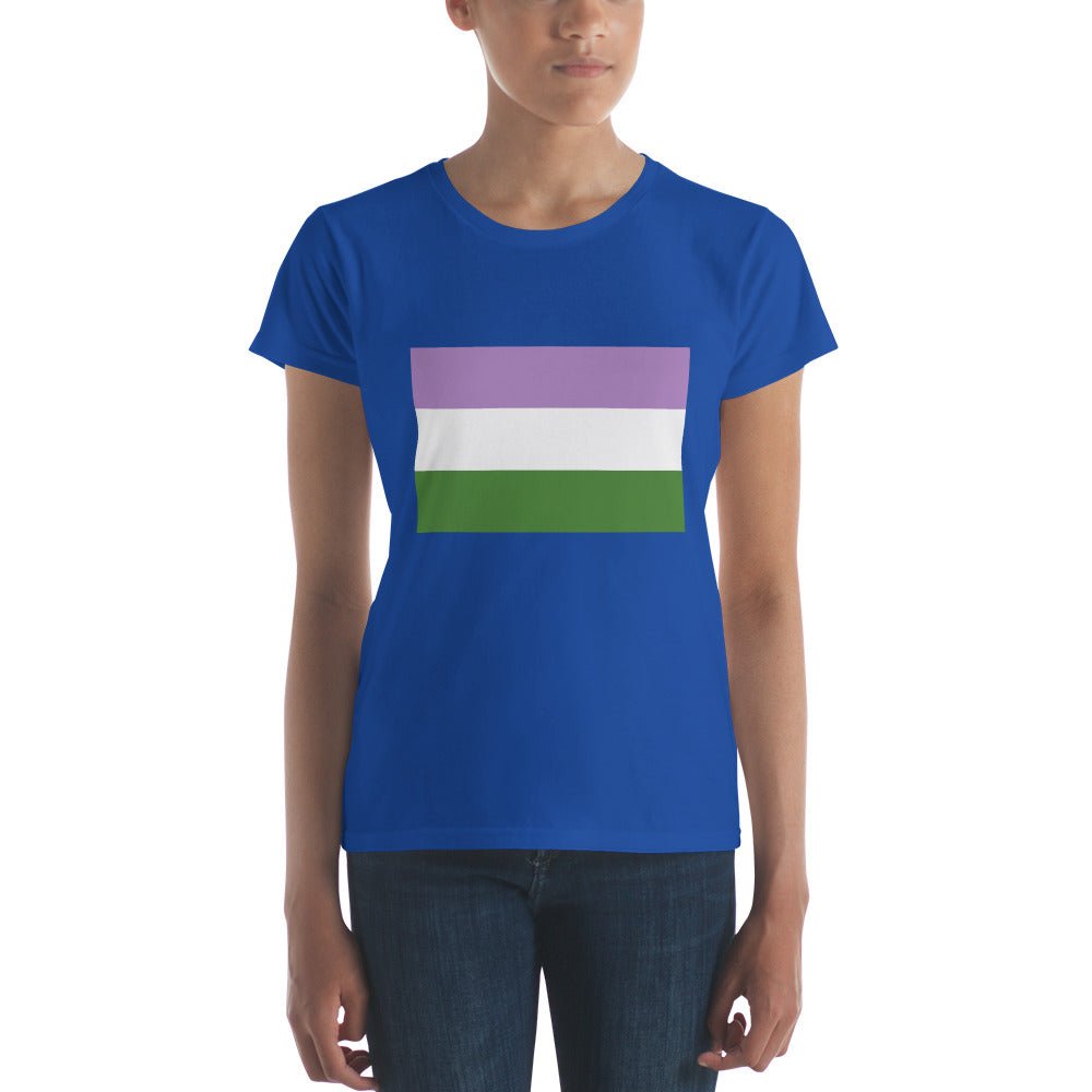 Genderqueer Pride Flag Women's T-Shirt - Royal Blue - LGBTPride.com
