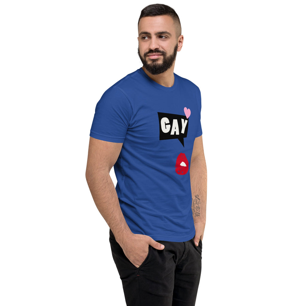 Get Lippy, Say Gay Men's T-Shirt - Royal Blue - LGBTPride.com
