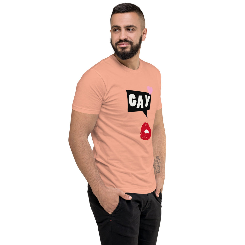 Get Lippy, Say Gay Men's T-Shirt - Desert Pink - LGBTPride.com