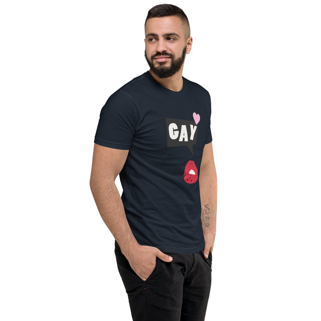Get Lippy, Say Gay Men's T-Shirt - Midnight Navy - LGBTPride.com