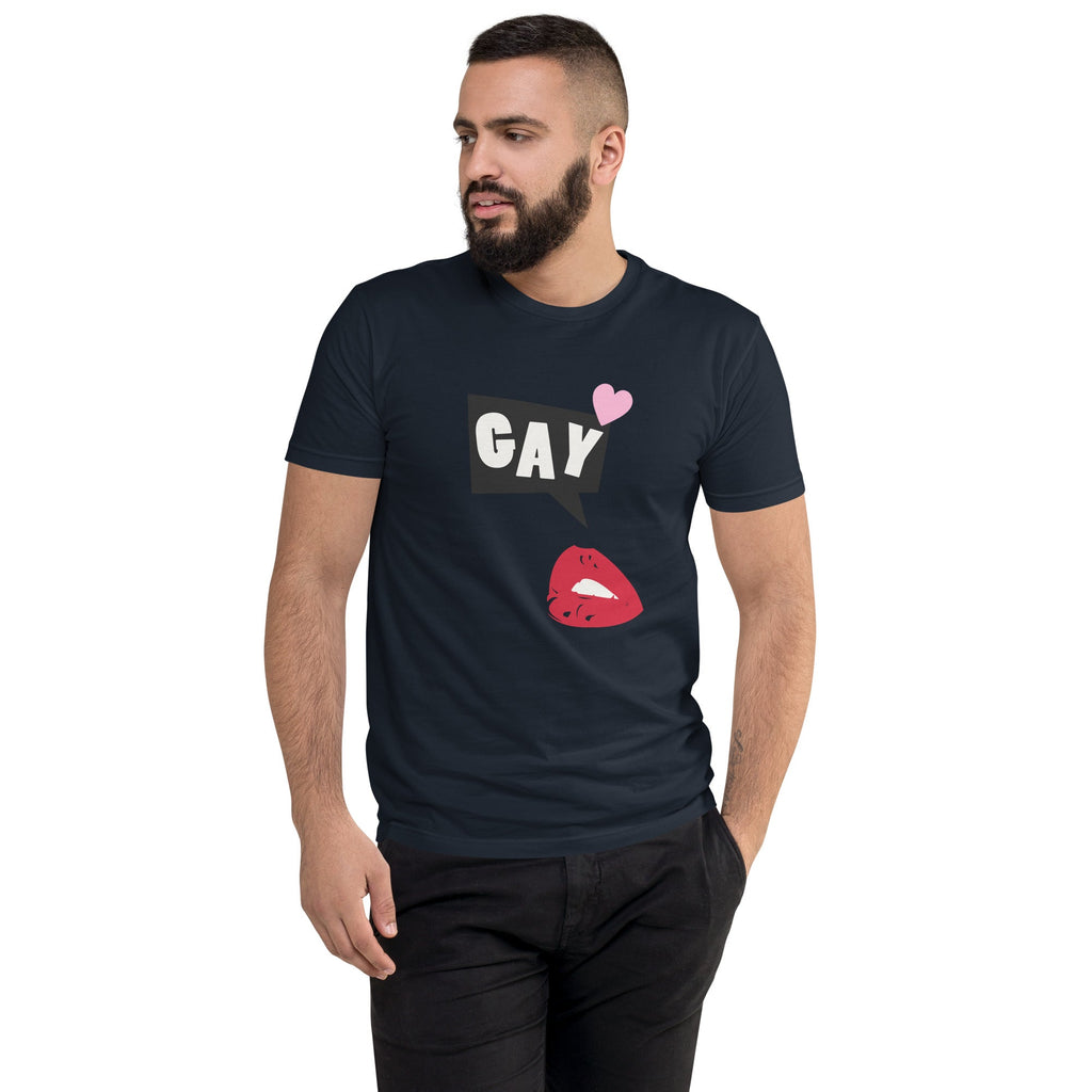 Get Lippy, Say Gay Men's T-Shirt - Midnight Navy - LGBTPride.com