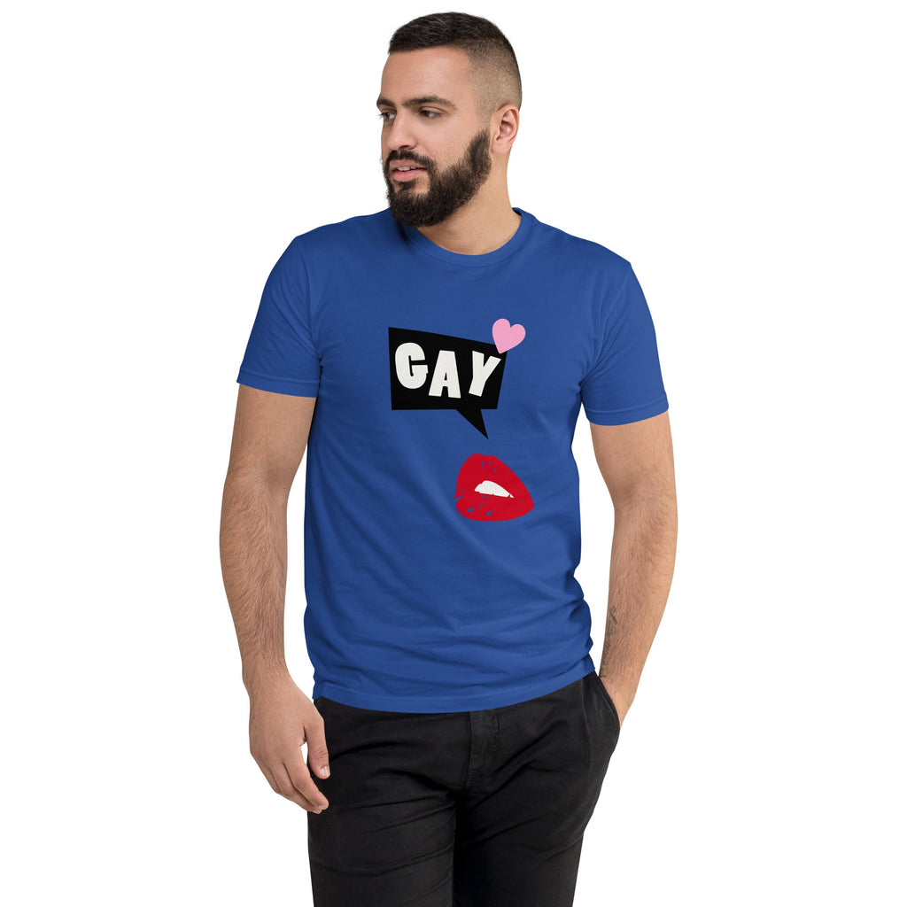 Get Lippy, Say Gay Men's T-Shirt - Royal Blue - LGBTPride.com