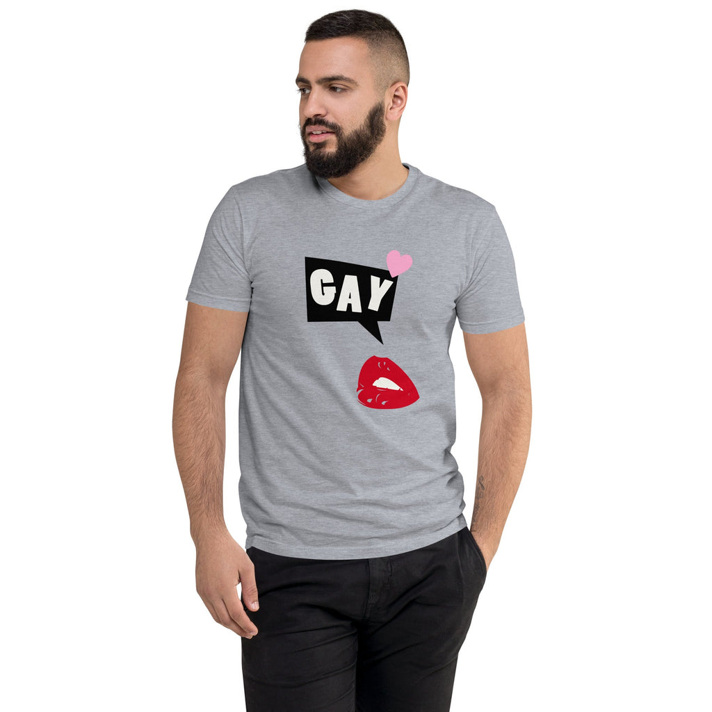 Get Lippy, Say Gay Men's T-Shirt - Heather Grey - LGBTPride.com