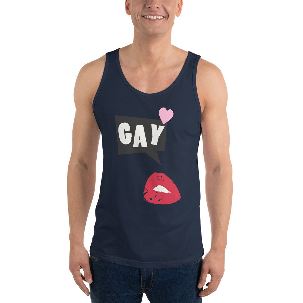 Get Lippy, Say Gay - Tank Top - Navy - LGBTPride.com