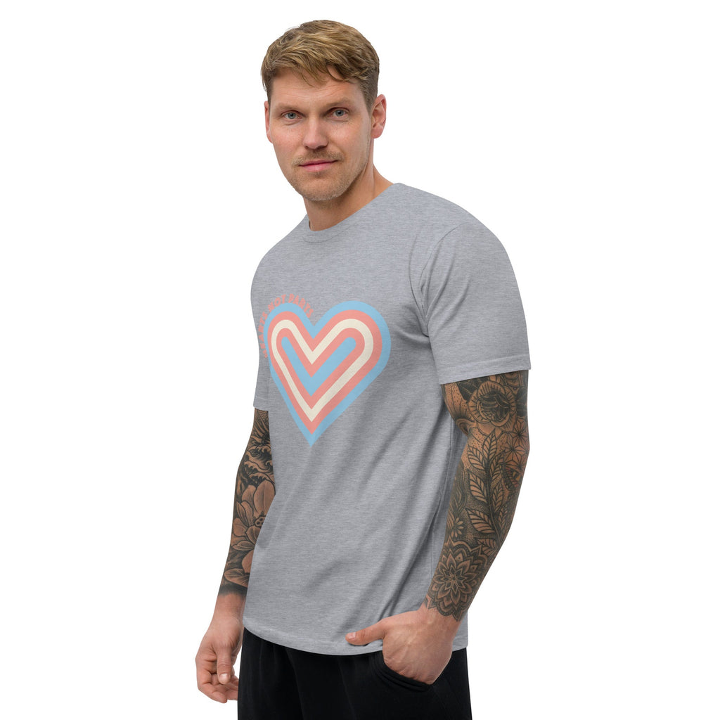 Hearts Not Parts Men's T-shirt - Heather Grey - LGBTPride.com