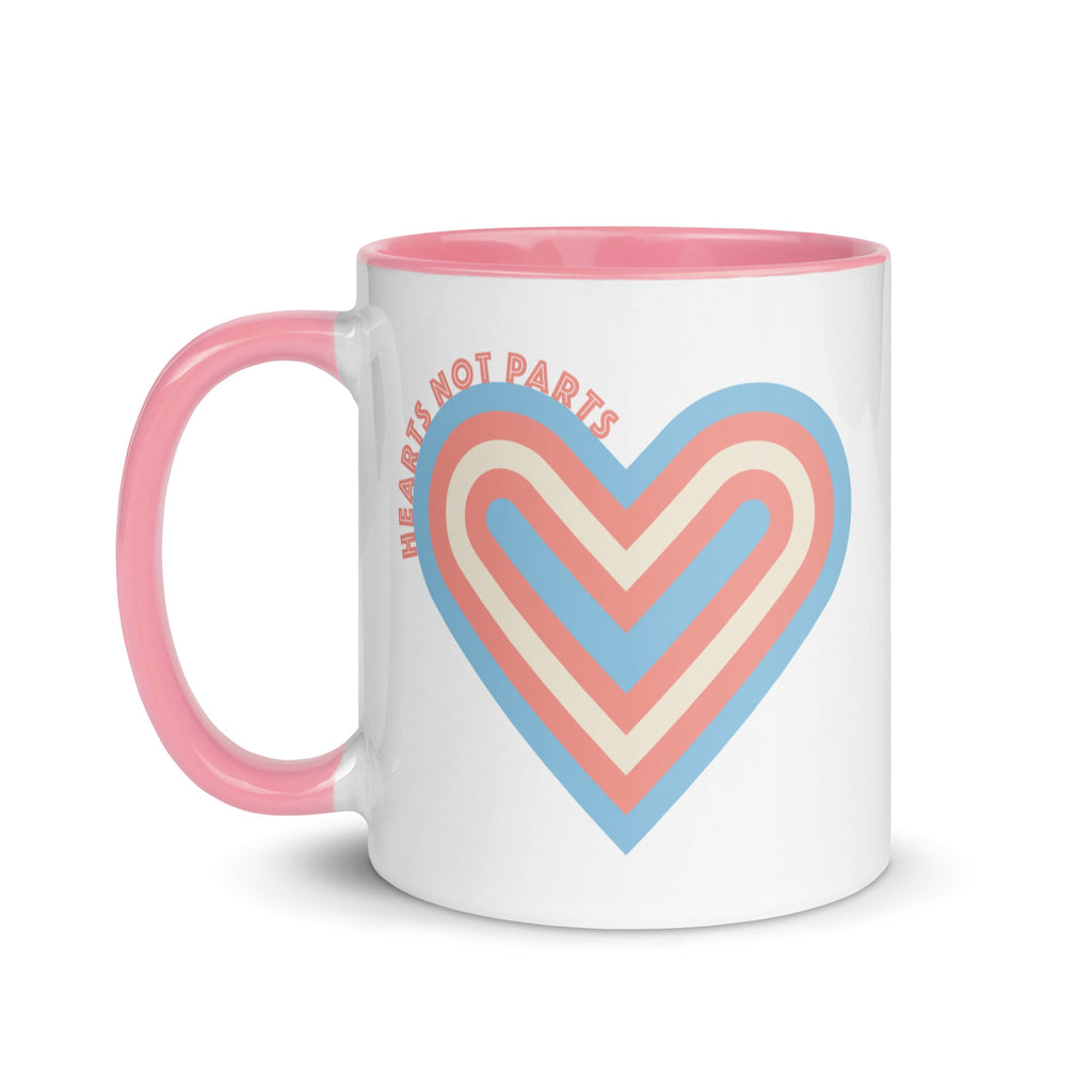 Hearts Not Parts - Mug - Pink - LGBTPride.com