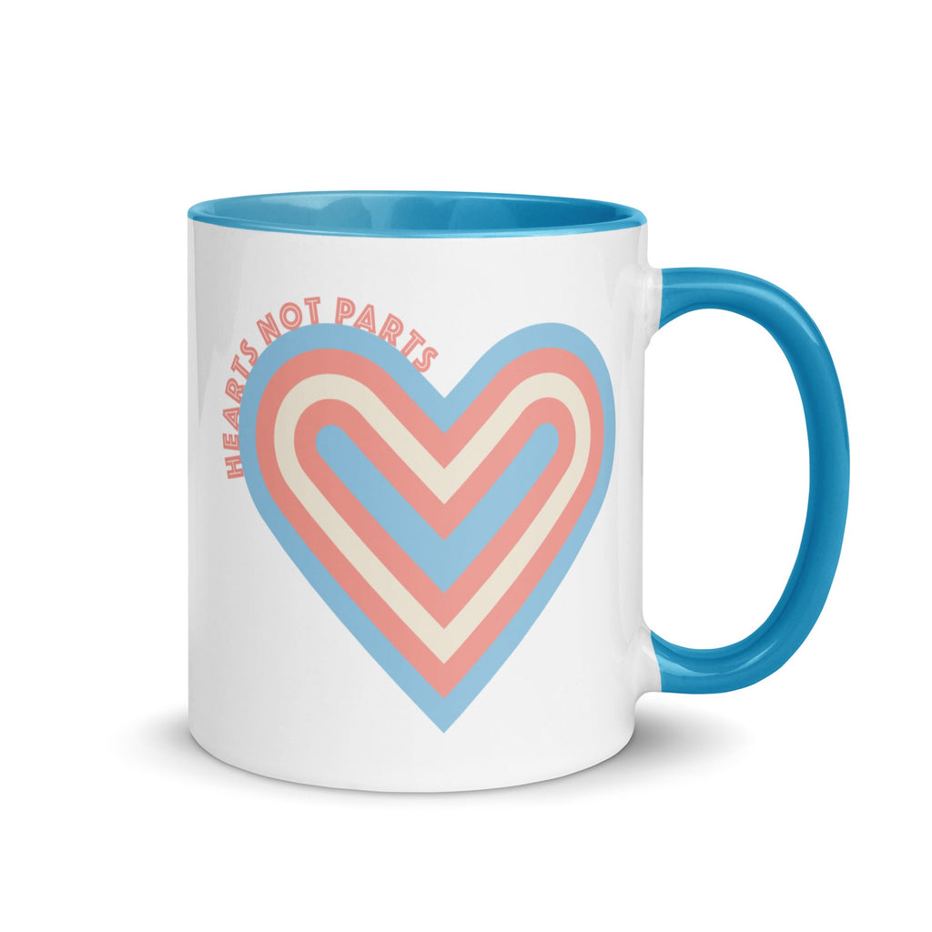 Hearts Not Parts - Mug - Blue - LGBTPride.com