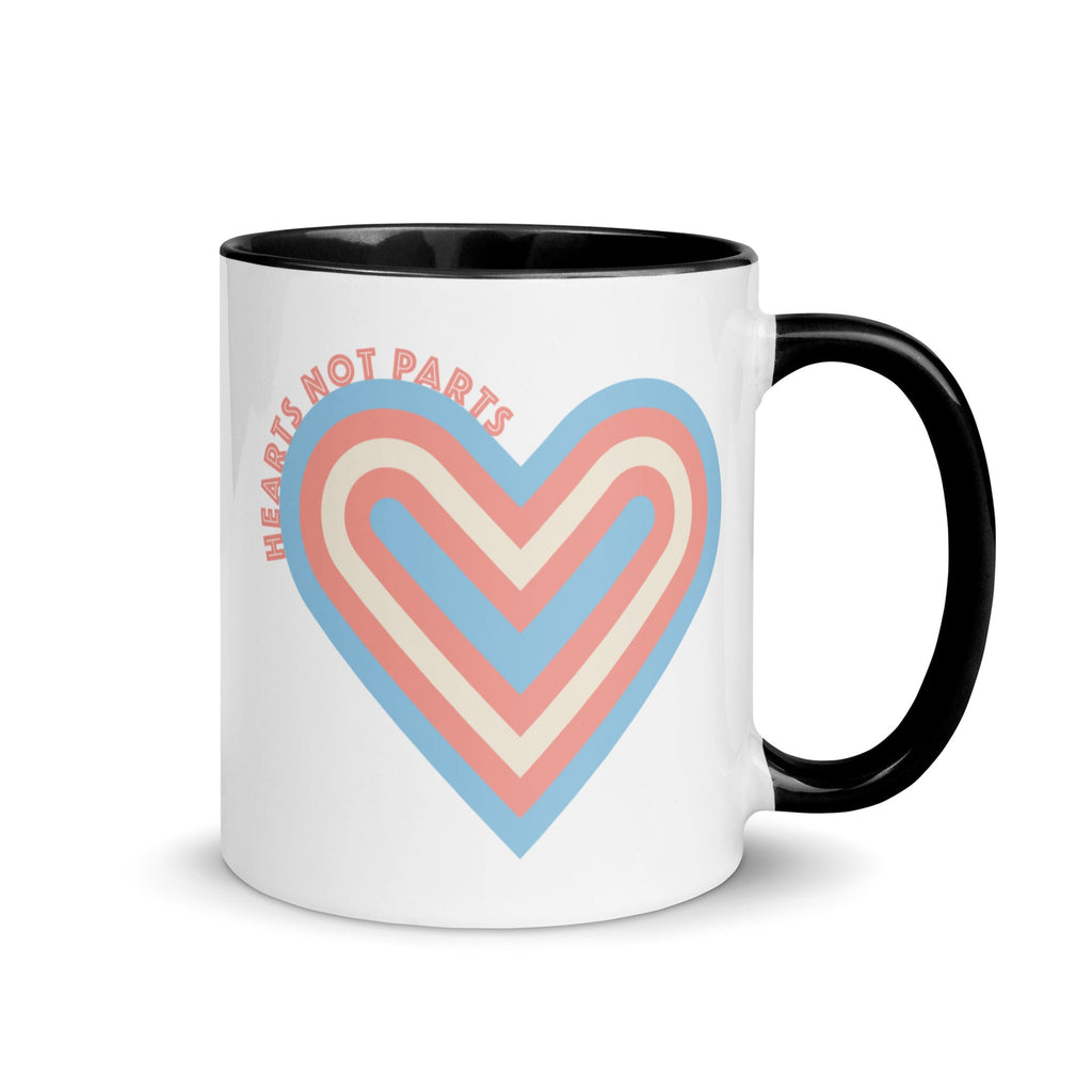 Hearts Not Parts - Mug - Black - LGBTPride.com