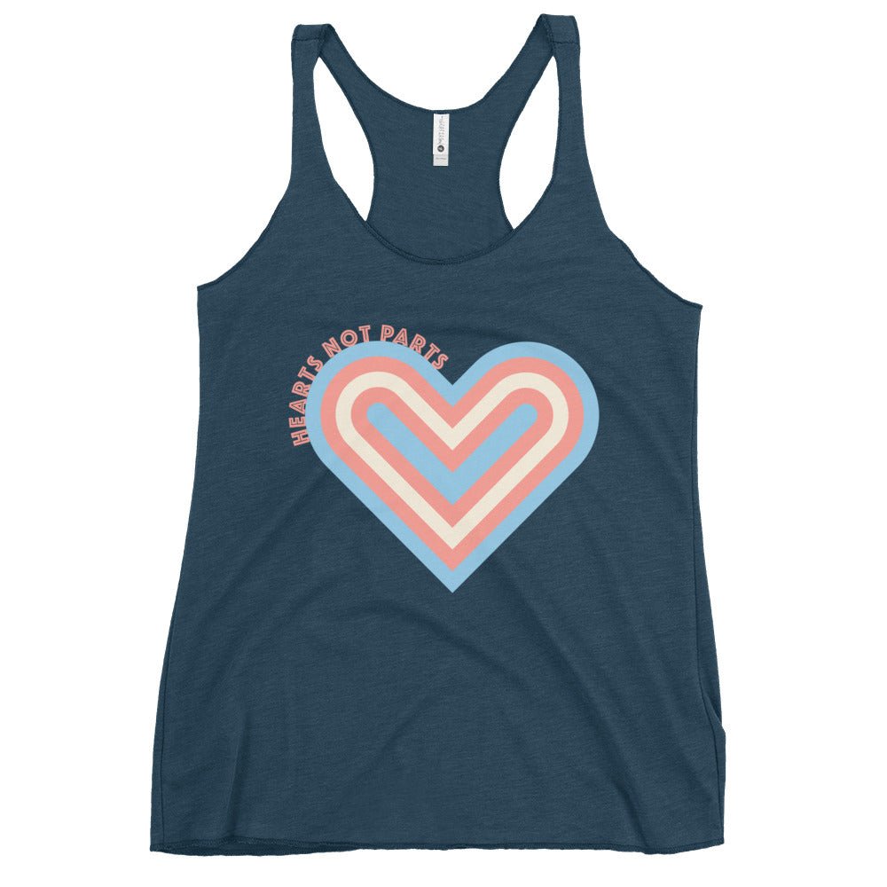 Hearts Not Parts - Women's Tank Top - Indigo - LGBTPride.com