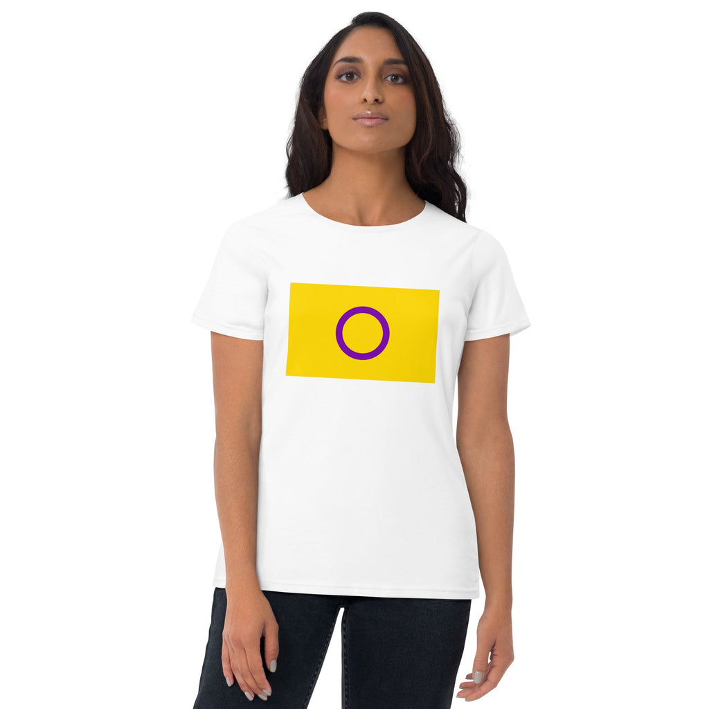 Intersex Pride Flag Women's T-Shirt - White - LGBTPride.com