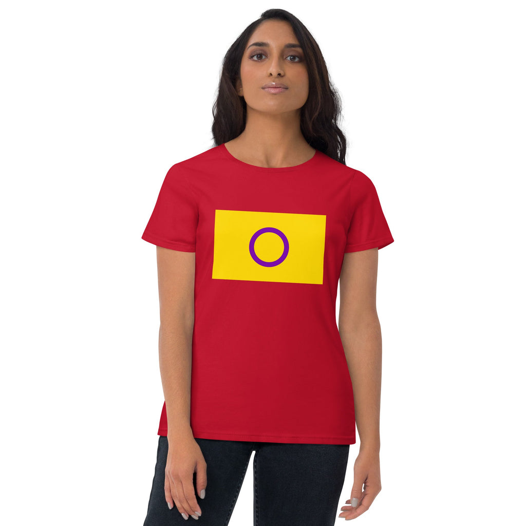 Intersex Pride Flag Women's T-Shirt - True Red - LGBTPride.com
