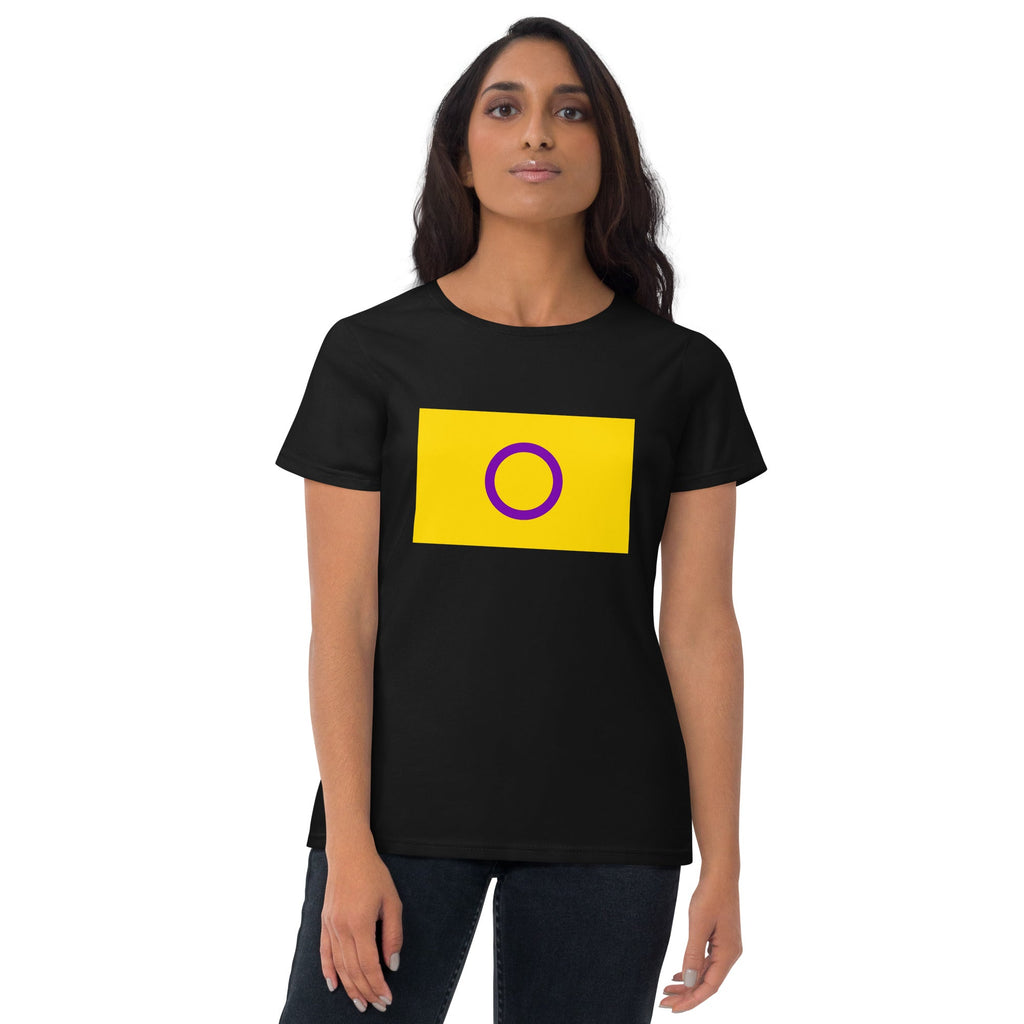 Intersex Pride Flag Women's T-Shirt - Black - LGBTPride.com