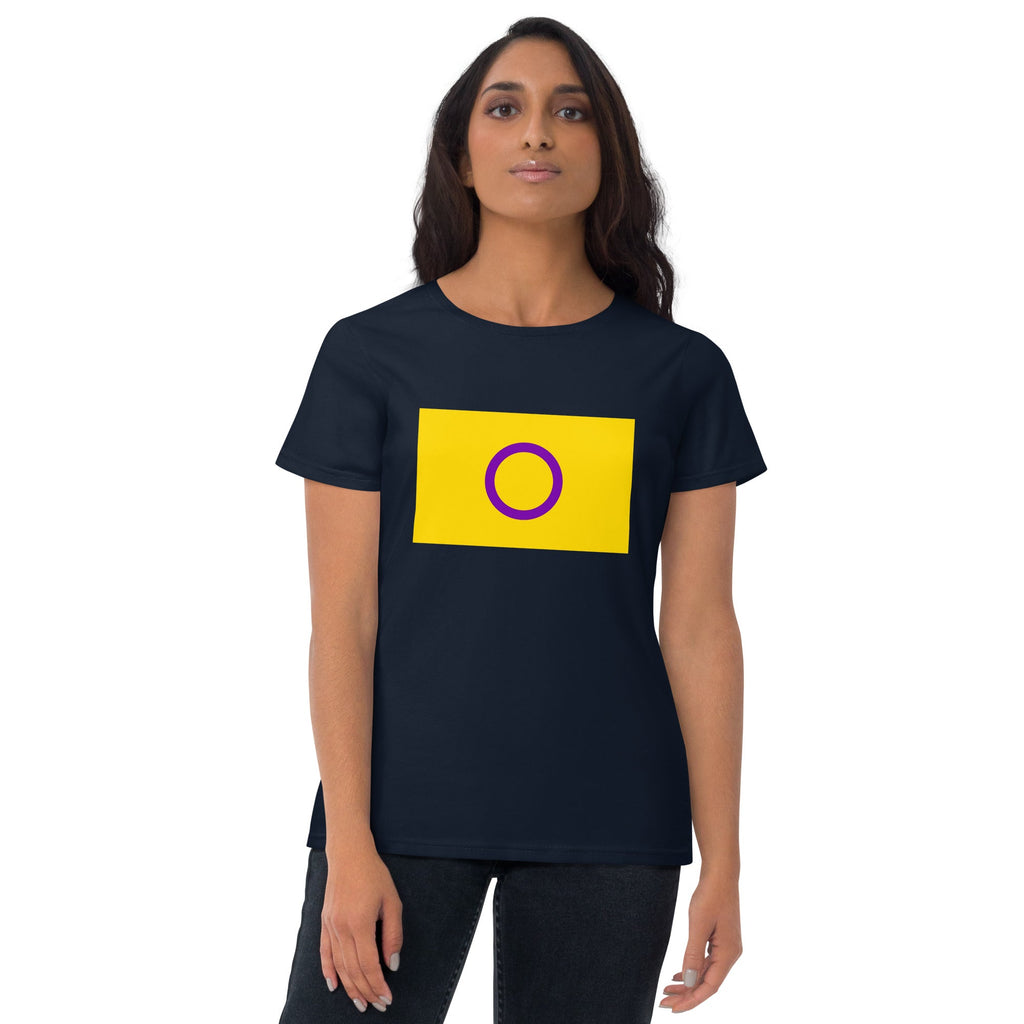 Intersex Pride Flag Women's T-Shirt - Navy - LGBTPride.com