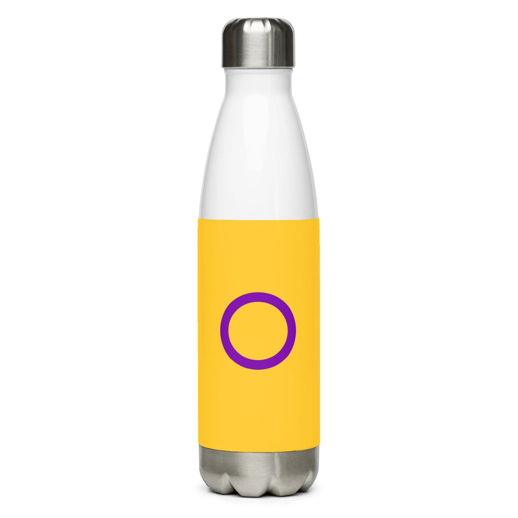 Intersex Stainless Steel Water Bottle - White - LGBTPride.com
