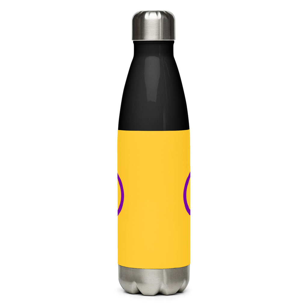 Intersex Stainless Steel Water Bottle - Black - LGBTPride.com