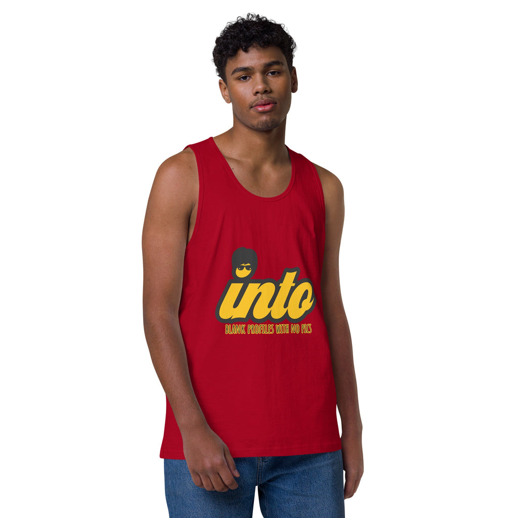 Into Blank Profiles with No Pics - Tank Top - Red - LGBTPride.com
