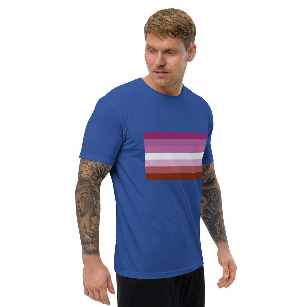 Lesbian Pride Flag Men's T-shirt - Royal Blue - LGBTPride.com