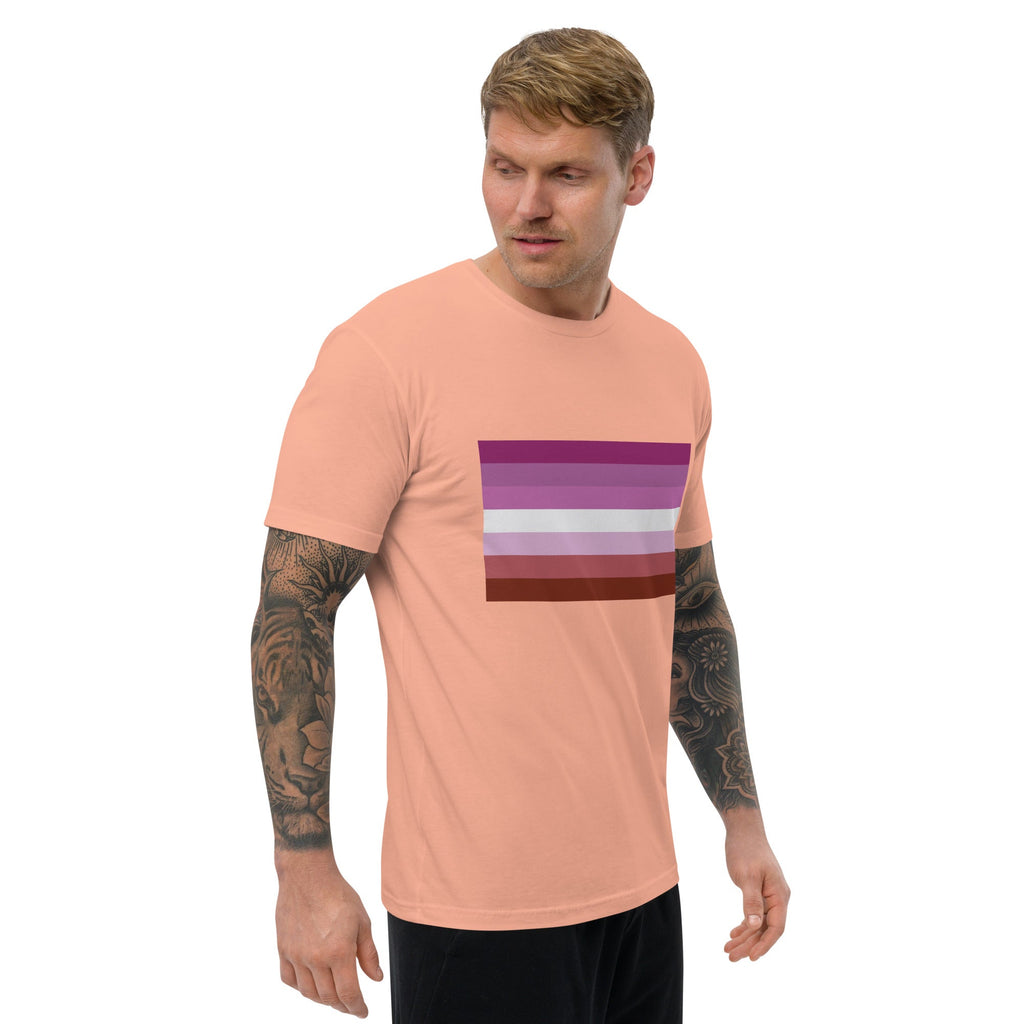 Lesbian Pride Flag Men's T-shirt - Desert Pink - LGBTPride.com