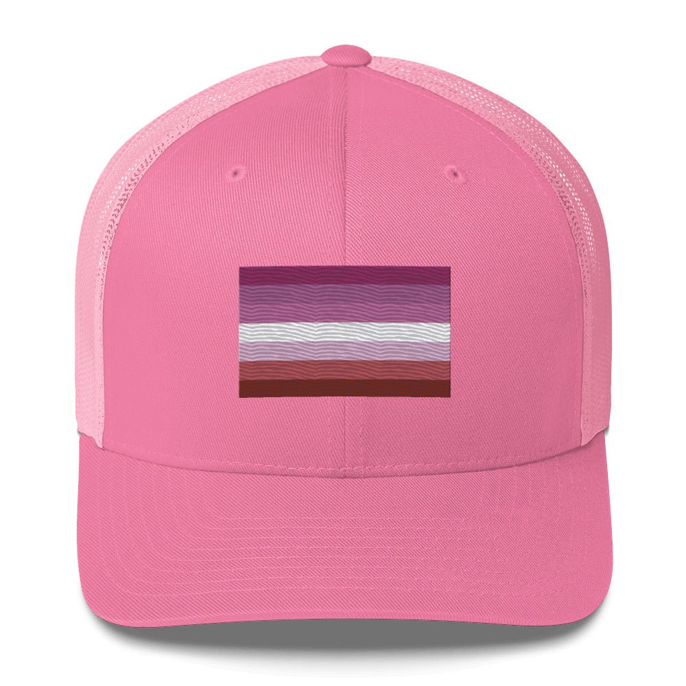 Lesbian Pride Flag Trucker Hat - Pink - LGBTPride.com
