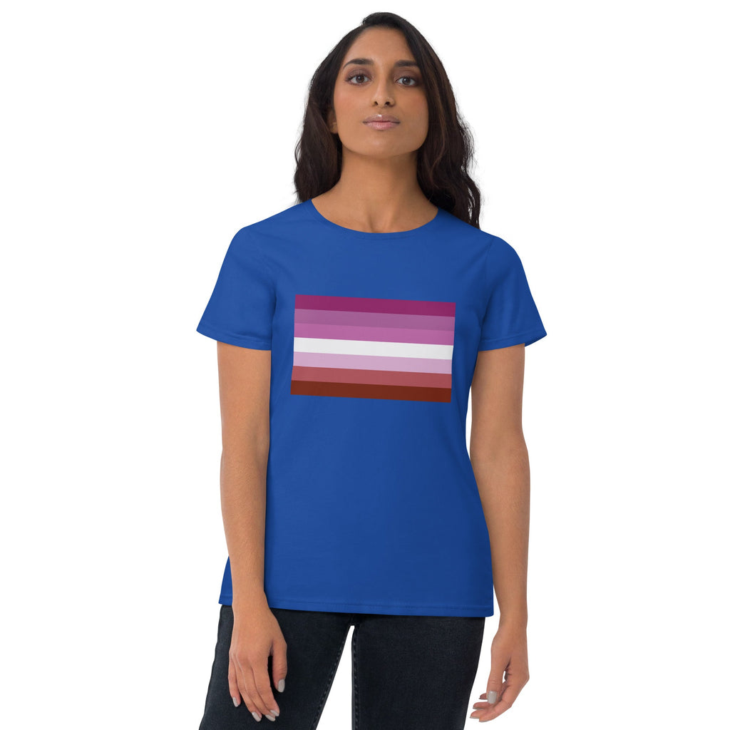 Lesbian Pride Flag Women's T-Shirt - Royal Blue - LGBTPride.com