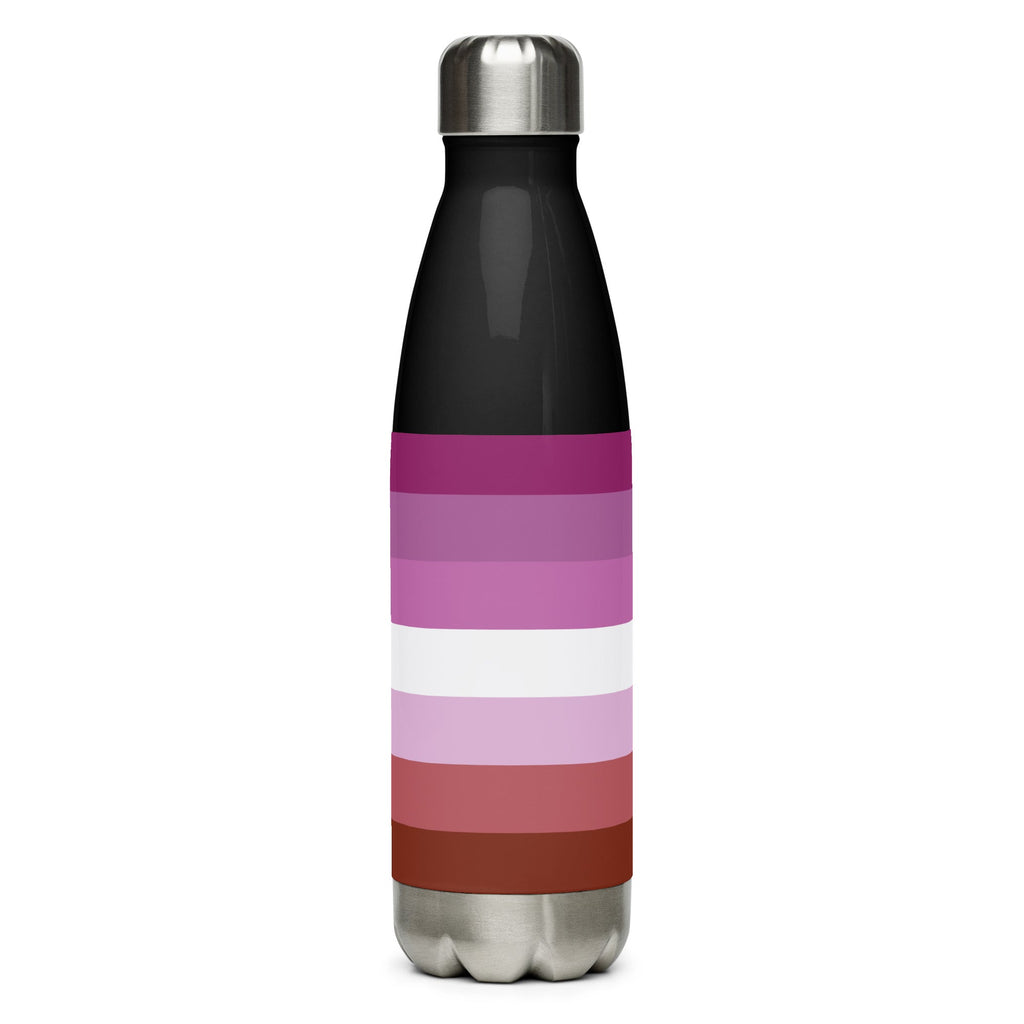 Lesbian Stainless Steel Water Bottle - Black - LGBTPride.com