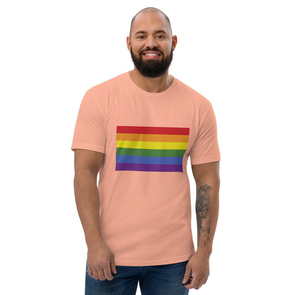 LGBT Pride Flag Men's T-shirt - Desert Pink - LGBTPride.com