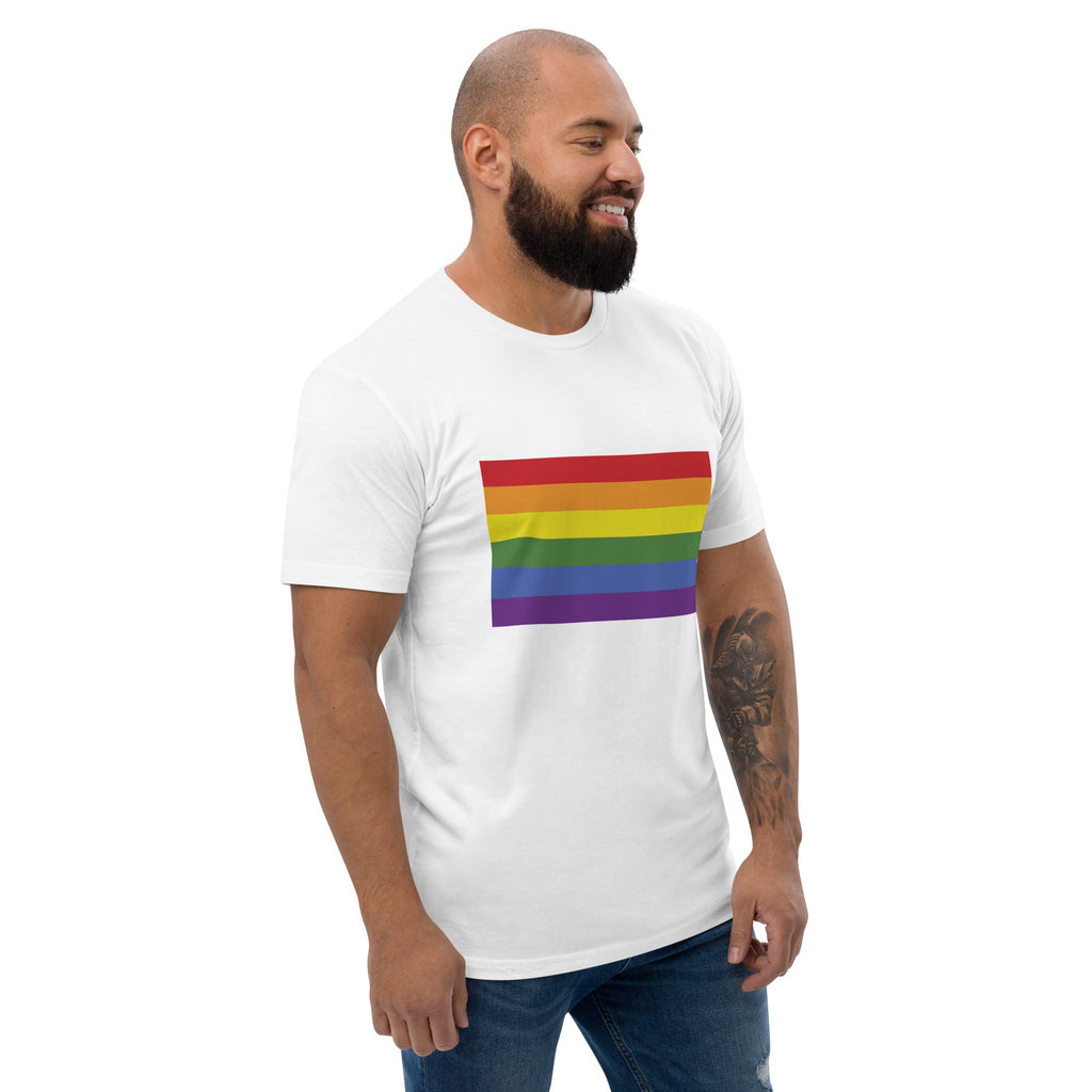 LGBT Pride Flag Men's T-shirt - White - LGBTPride.com