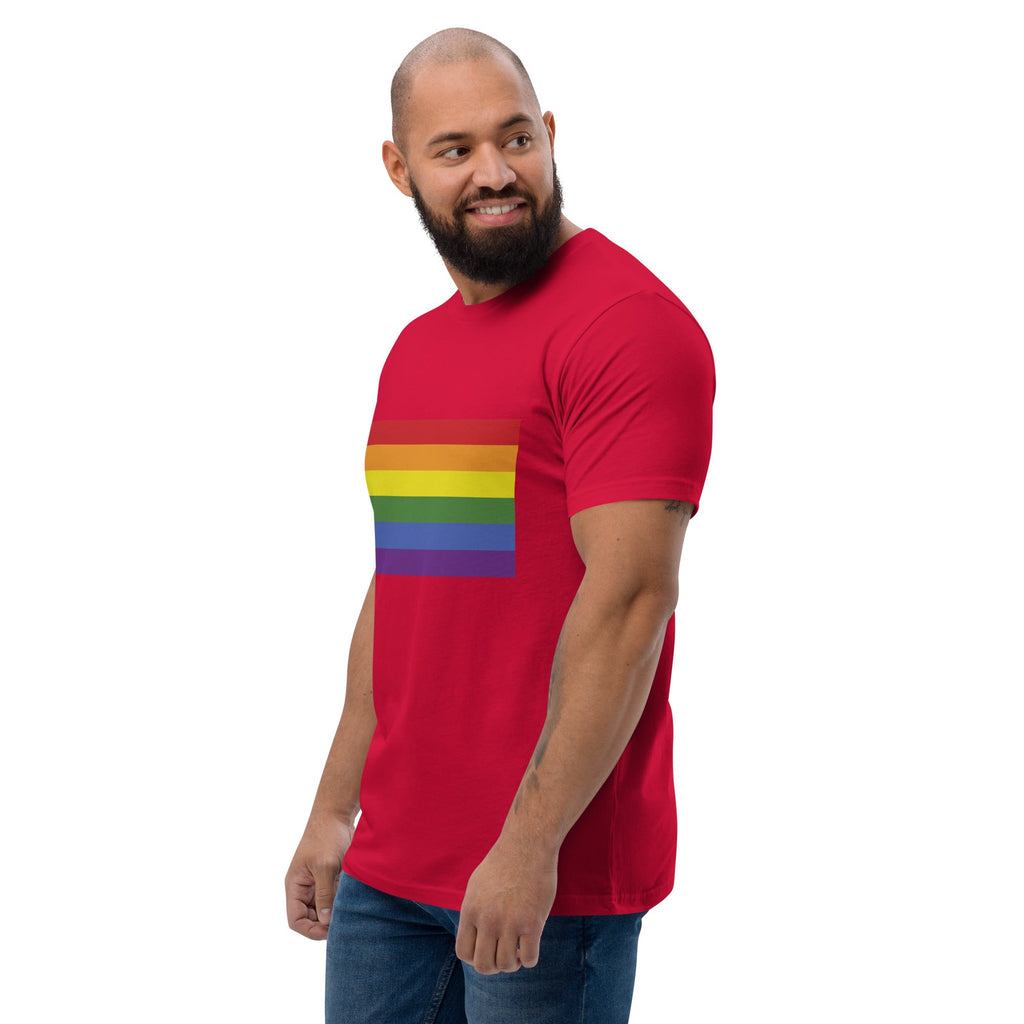 LGBT Pride Flag Men's T-shirt - Red - LGBTPride.com